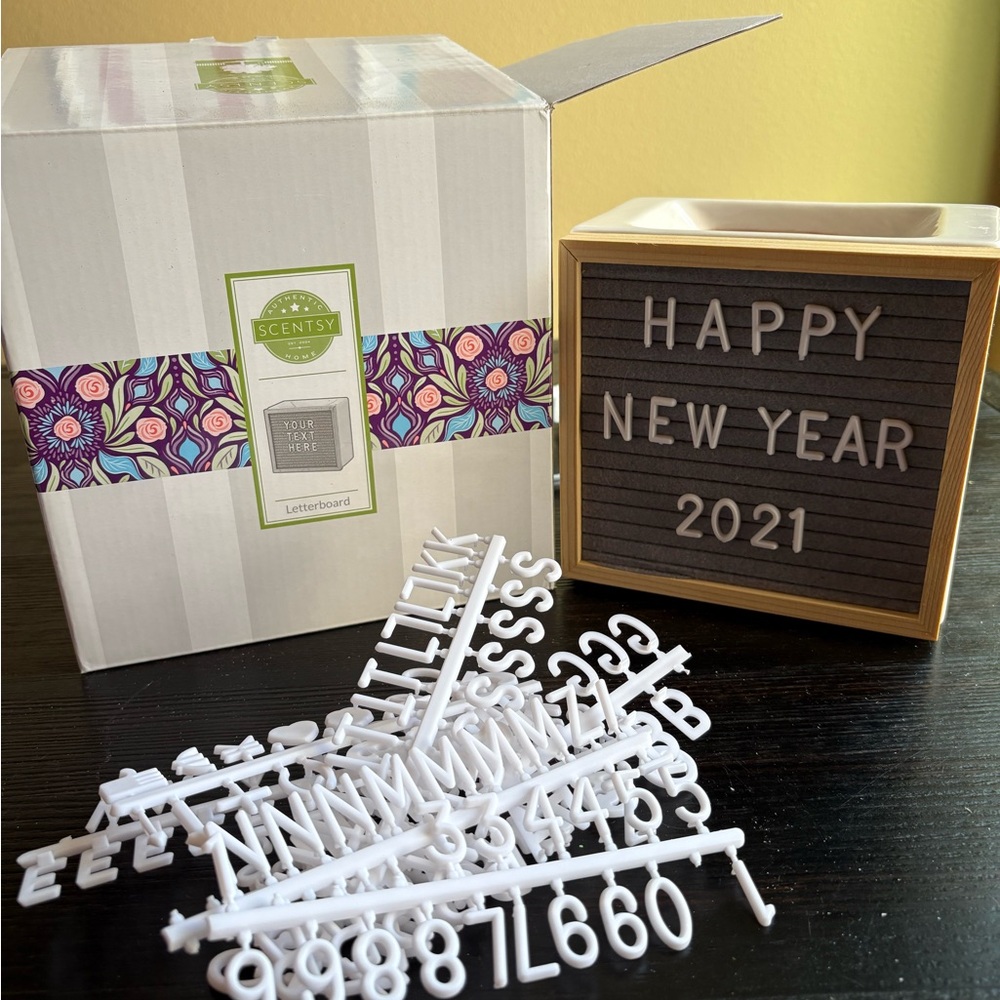 Scentsy Grey and White Celebration Letterboard